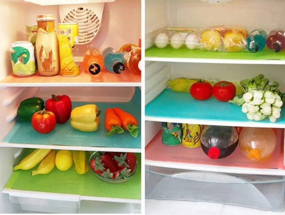 9 Pack Refrigerator Mats,Washable Fridge Mats Liners Easy to Clear Fridge Pads Mat Shelves Drawer Table Mats Refrigerator Liners