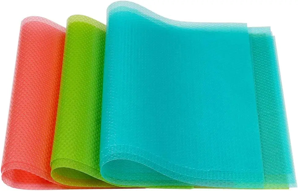9 Pack Refrigerator Mats,Washable Fridge Mats Liners Easy to Clear Fridge Pads Mat Shelves Drawer Table Mats Refrigerator Liners