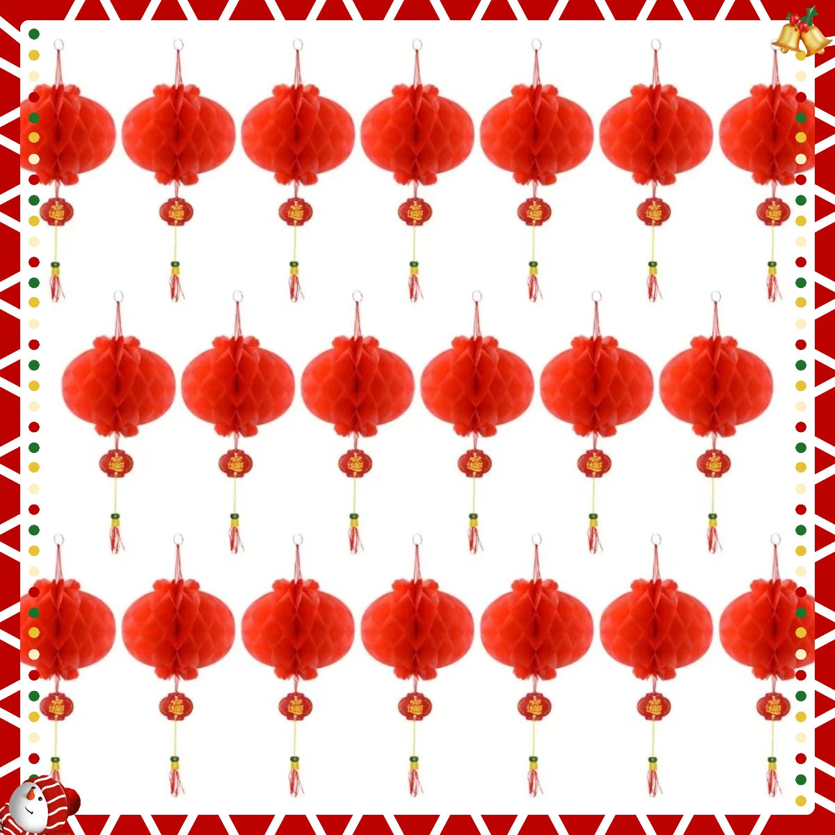 Traditional Chinese Paper Lanterns 20-Pack, Festival Wedding Party Decoration Supplies