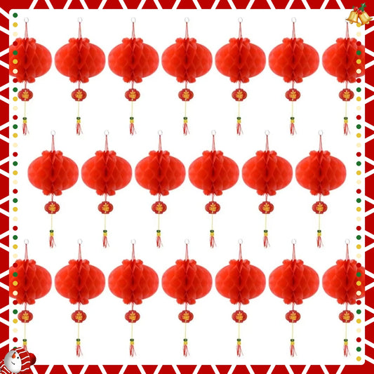Traditional Chinese Paper Lanterns 20-Pack, Festival Wedding Party Decoration Supplies
