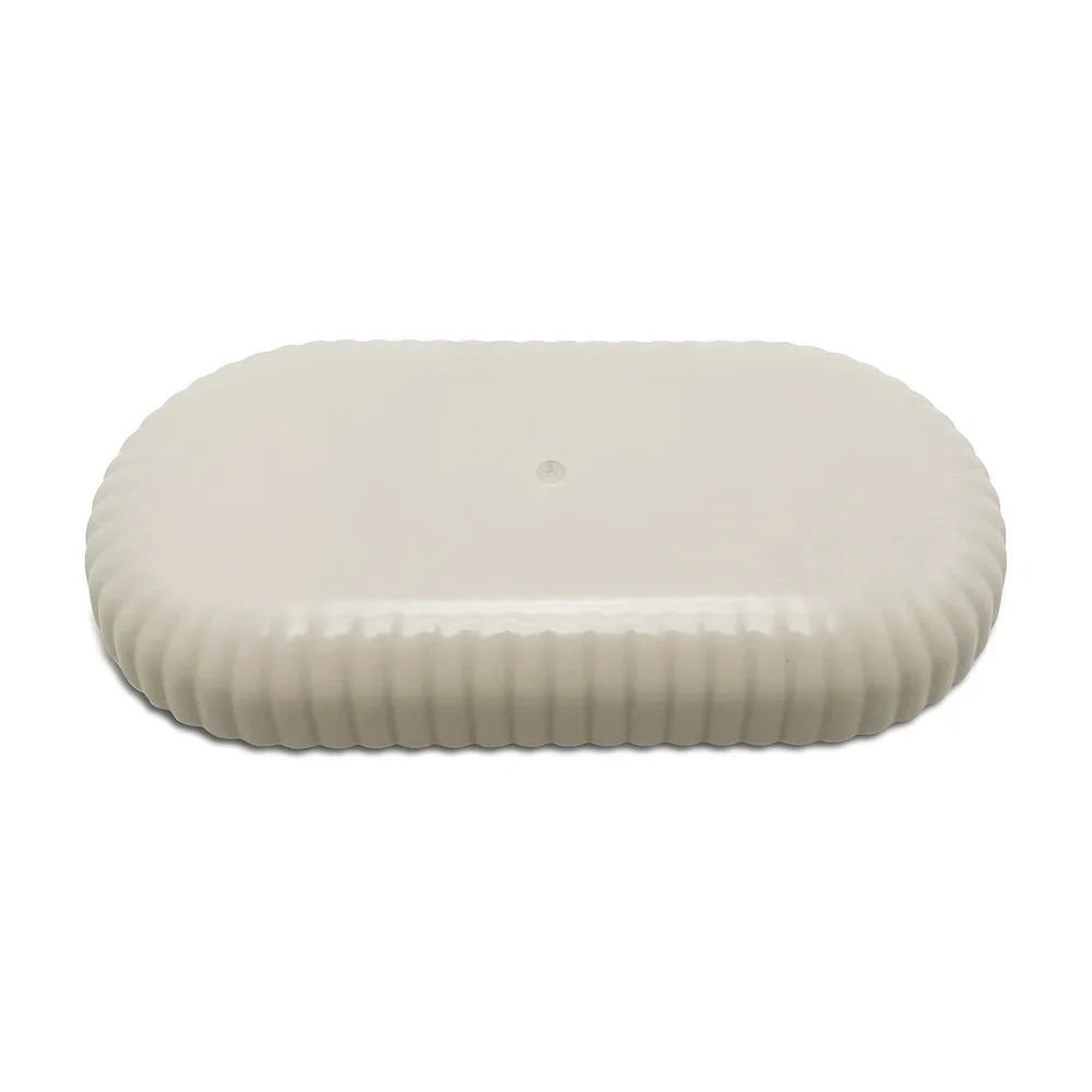 Rubberized Plastic Accessory Tray Ribbed Storage Organizer Bathroom Soap Toothbrush Jewelry Makeup Chic Durable Design