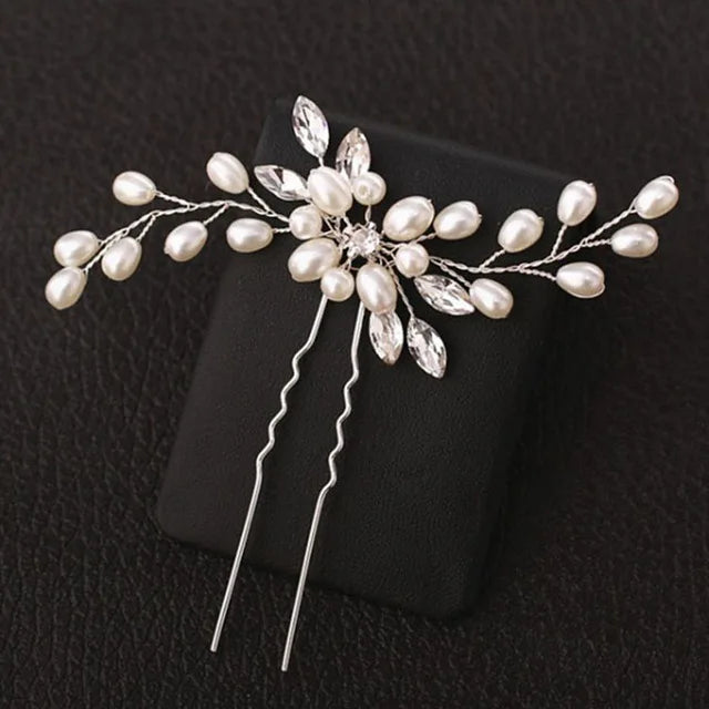 New Fashion Imitated Pearl Crowns Girls Bridal Wedding Headband Floral Flower Headband for Girls Adult Bohemian Hair accessories