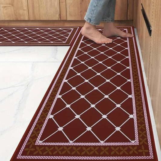 Cushioned Kitchen Rugs Non-Skid Waterproof Kitchen Mats and Rugs Comfort Standing Mat 19.7 X 31.5”+19.7 X 47.2”,