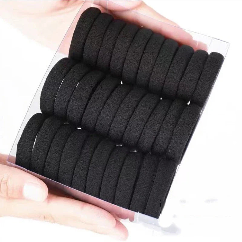 50/100pcs Black Hair Bands for Men Women Girls Hairband High Elastic Rubber Band Hair Ties Ponytail Holder Scrunchies Accessorie
