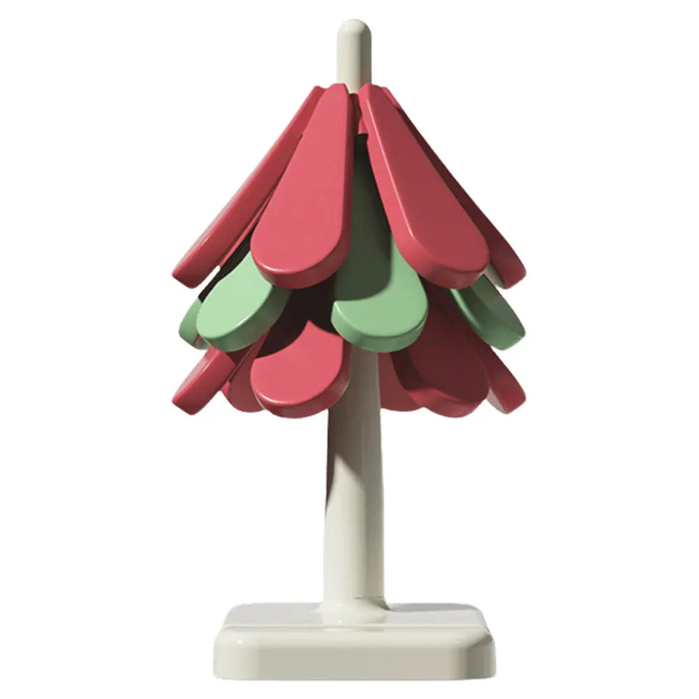1/3Pcs Tree Shaped Trivet Stackable Christmas Themed Multi-Function Coaster with Stand Hot Dishes Trivets for Dining Table