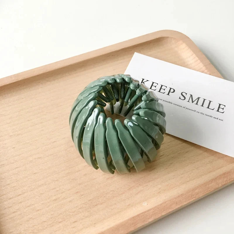 New Fashion Women Bun Claw Clips Horsetail Buckle Clip Bird Nest Expanding Hair Accessories Female Ponytail Headwear