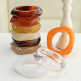 Vintage Acrylic Irregular Geometric Exaggerated Chunky Bangles for Women Resin Statement Charm Bracelet Bangle 2025 Jewelry