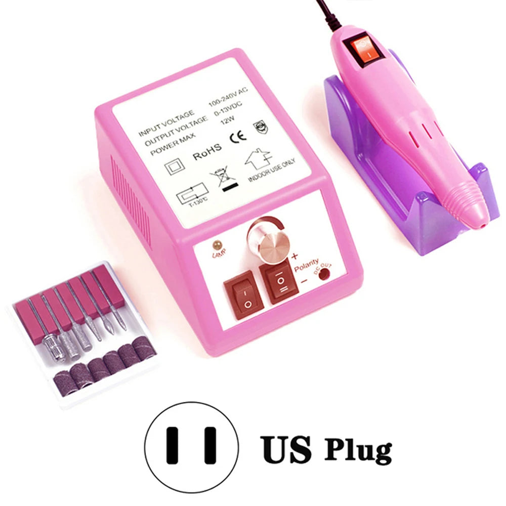 Electric Nail Drill Machine - Nail Sander Gel Cuticle Remove Professional Manicure Drill Machine Set