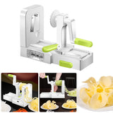 Foldable Vegetable Spiralizer Spiral Slicer Vegetable Shredder with Handle Veggie Cutter for Cucumber Potato Zucchini