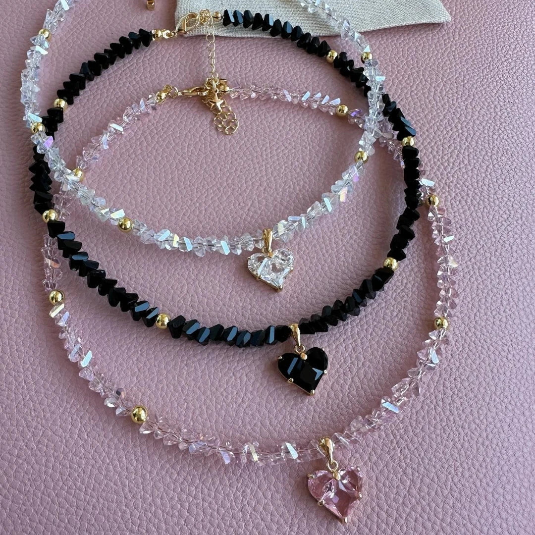 Fashion Vintage Sexy Zircon Heart Pendant Necklace For Women