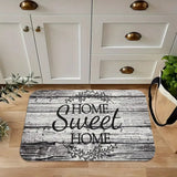 1pc Sweet Home Text Rubber Floor Mat Water-Absorbent Non-Slip Easy To Clean Floor Mat Bathroom Living Room Kitchen, Home Decor
