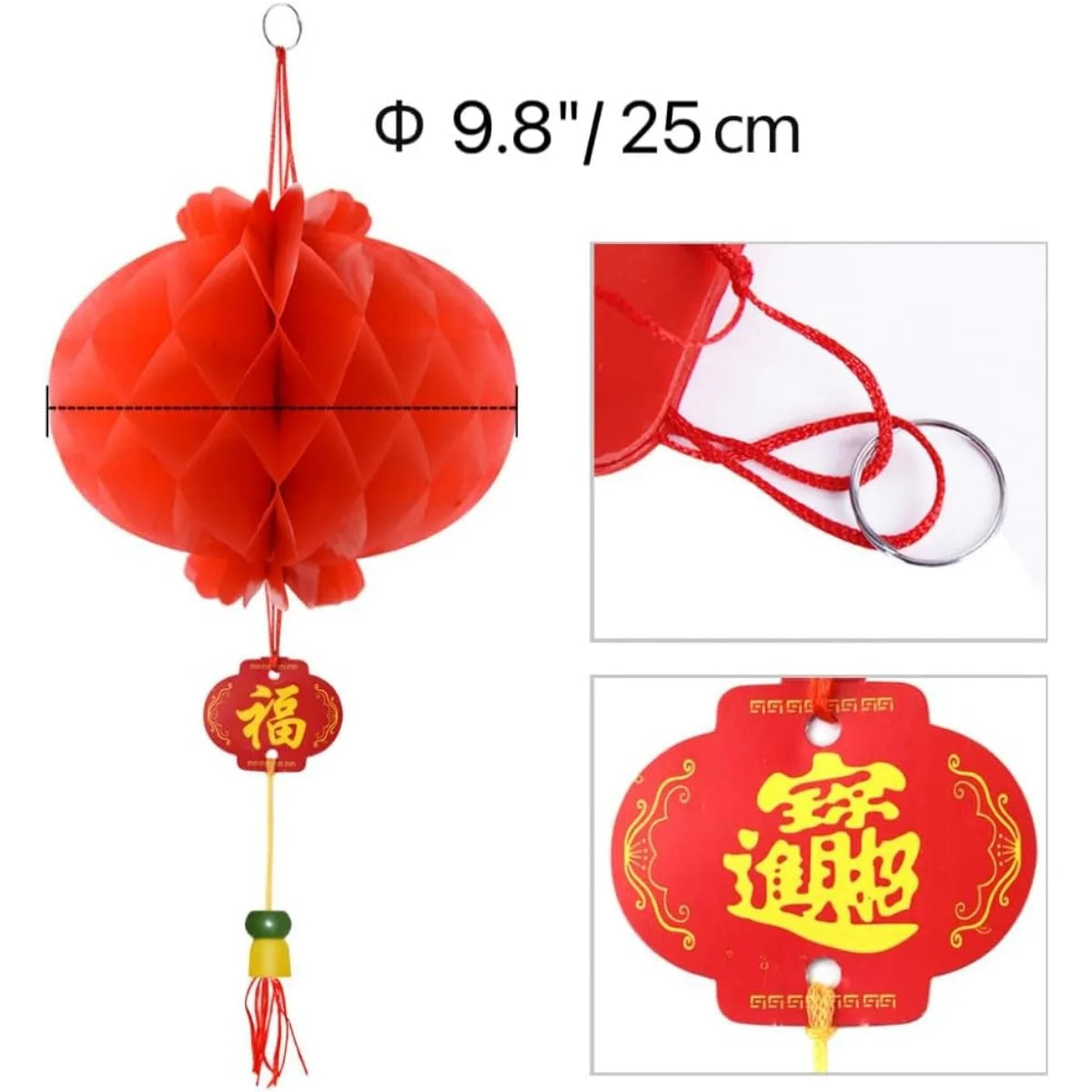 Traditional Chinese Paper Lanterns 20-Pack, Festival Wedding Party Decoration Supplies