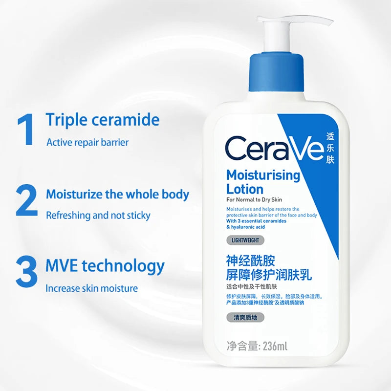 CeraVe Daily Moisturizing Lotion for Dry Skin Body Lotion & Face Moisturizer with Hyaluronic Acid and Ceramides 236ml/473ml