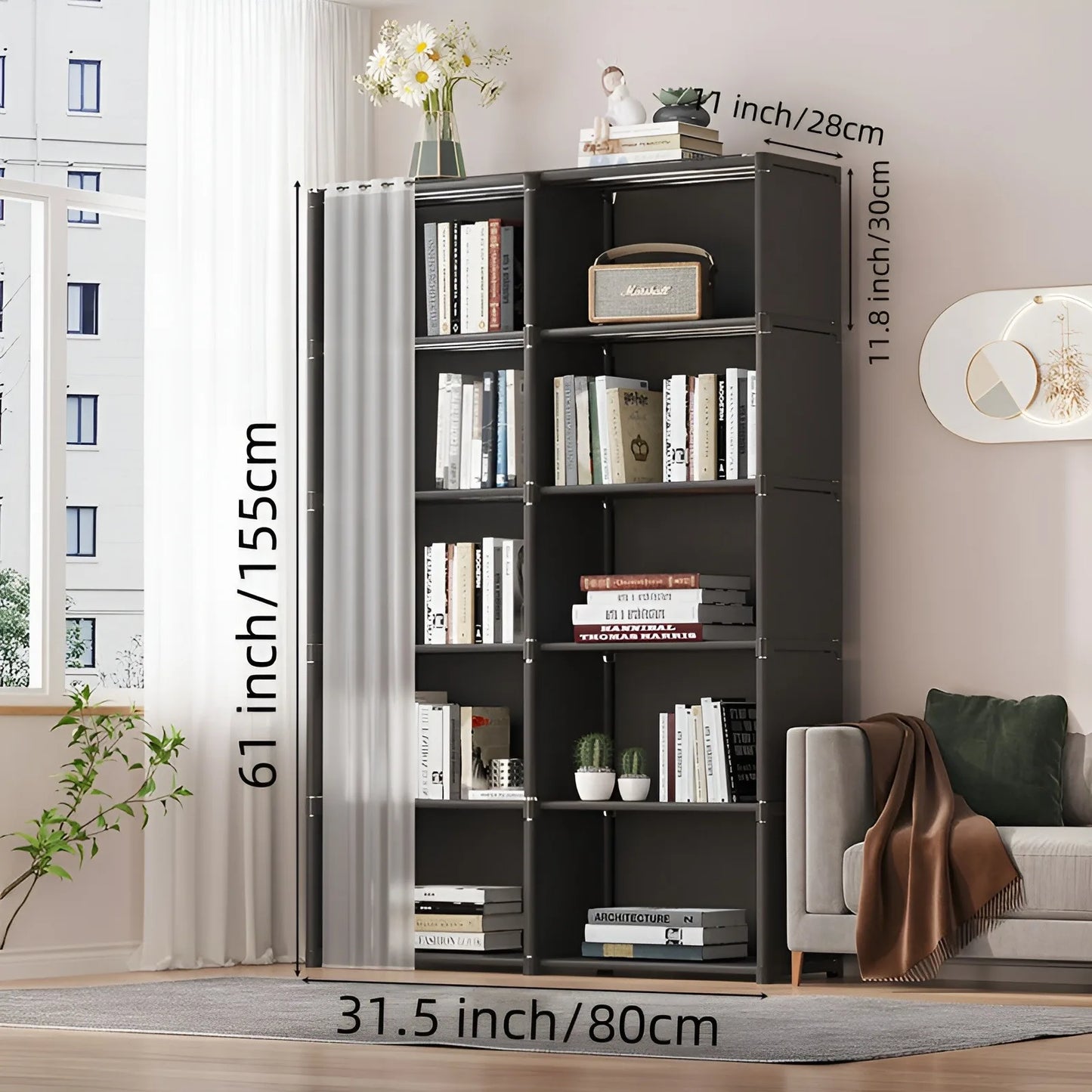 6 Layers Dustproof Simple Wardrobe Organizer