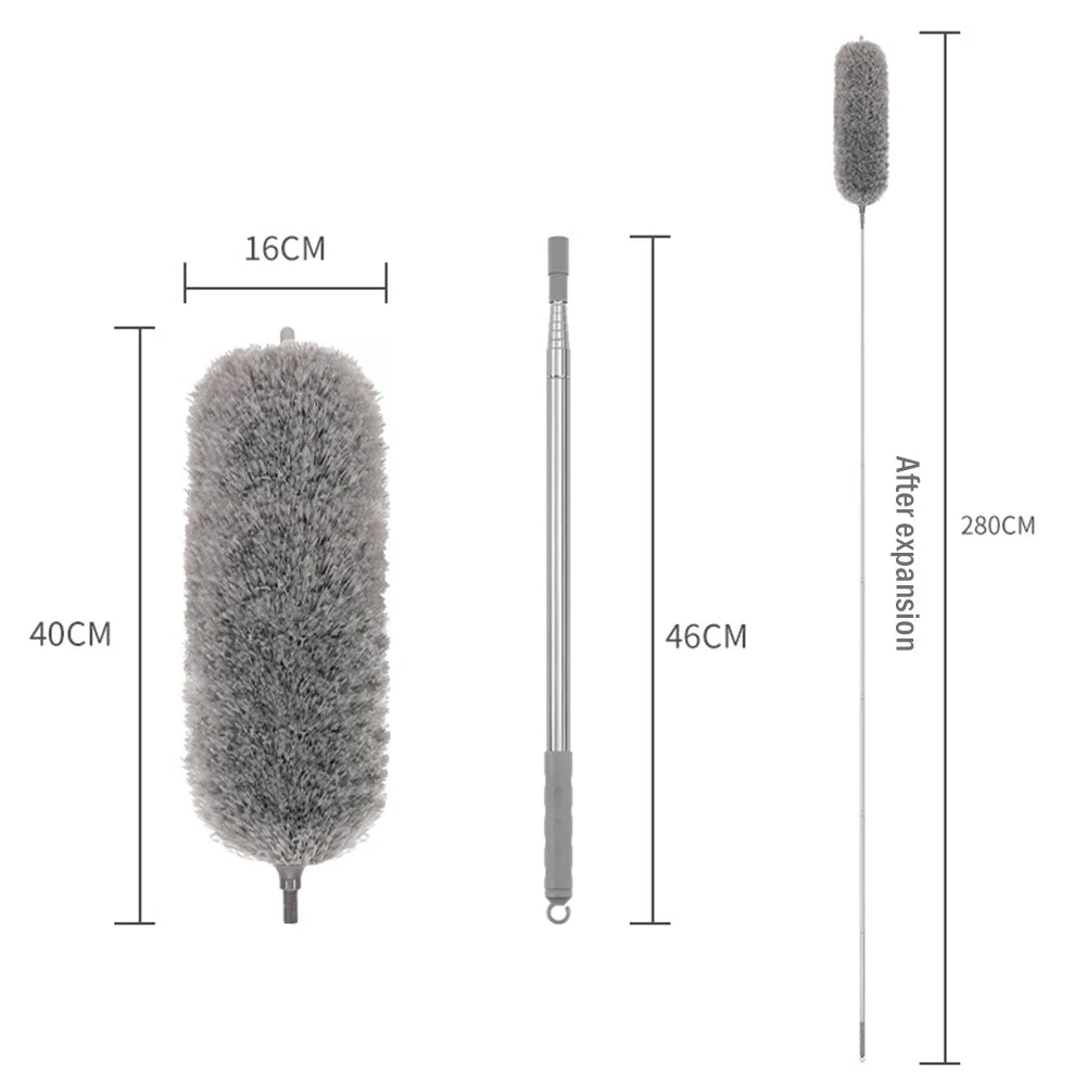 Flexible Dust Brush Multifunctional Cleaning Brush Household Tools Long Handle Lightweight for Furniture Bottom Fur Hair