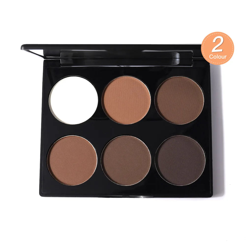6 Colors Highlighter Contour Palette Makeup 3D Bronzer Matte Contour Palette Face Bronzer Professional Highlight Contour Palette
