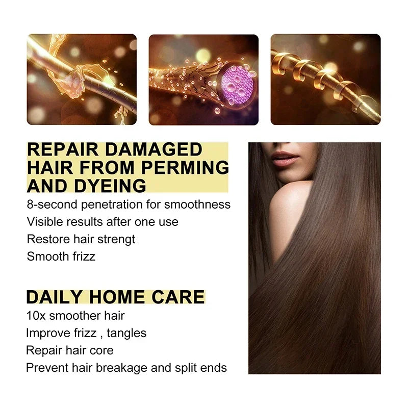 Keratin Hair Mask – 5 Seconds Fast Repairing Frizz Dry Hair Anti Rolling Nourishment