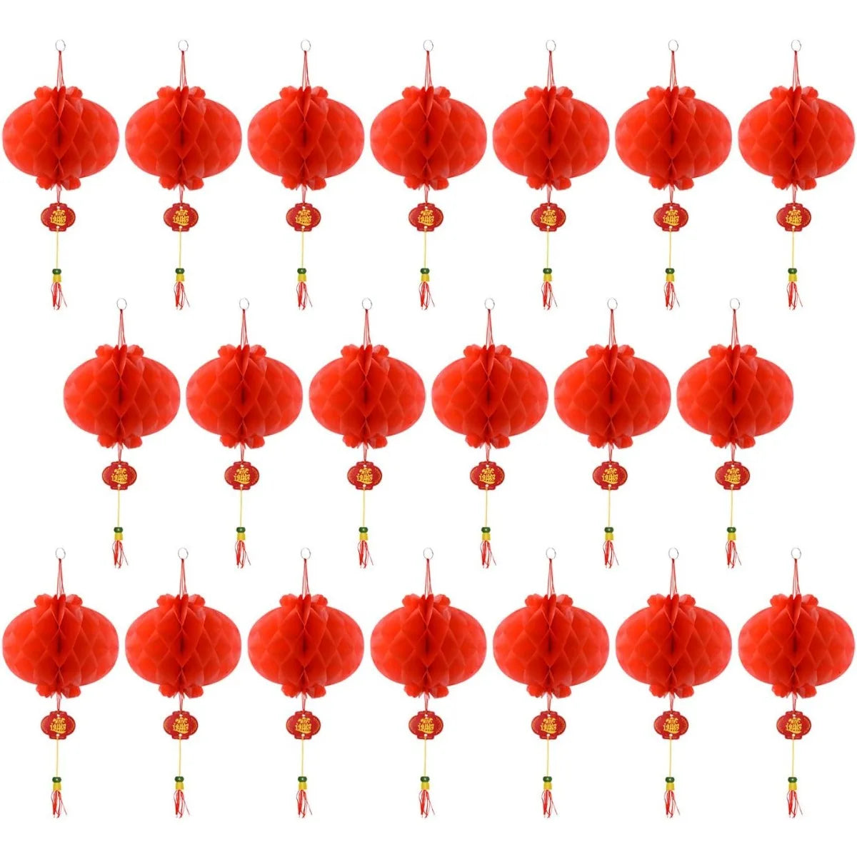 Traditional Chinese Paper Lanterns 20-Pack, Festival Wedding Party Decoration Supplies