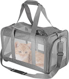 Airline Approved Pet Carrier for Cats Dogs Soft Travel Bag with Breathable Honeycomb Board,Removable Support Board for Vet