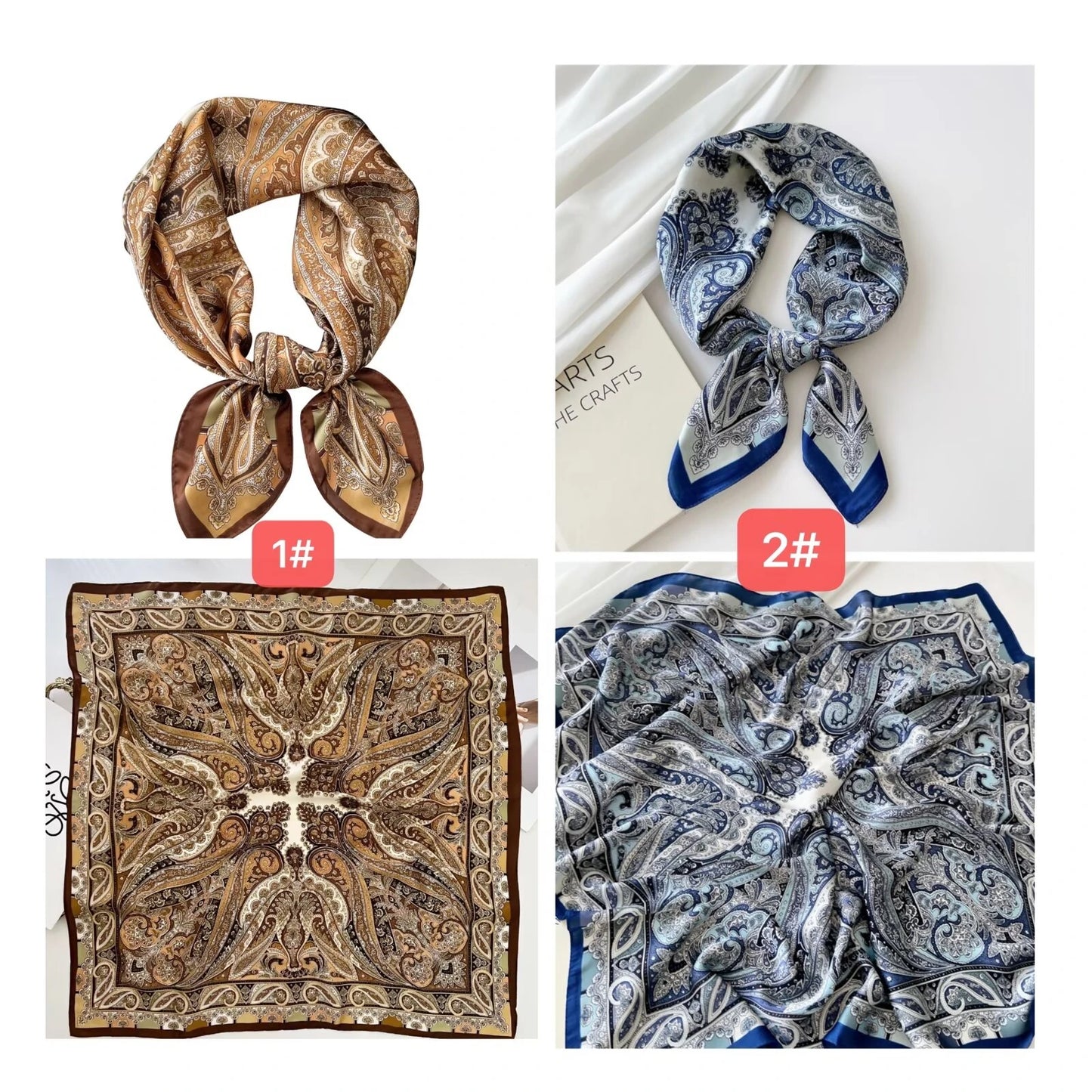 Square Silk Scarf With Horse Print For Women, Luxury Design, 70x70cm, Soft Satin Headband, Office Scarf, Hijab Gift