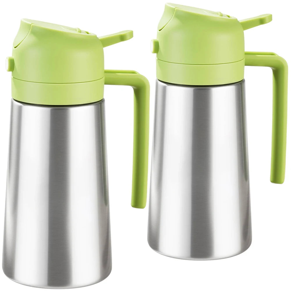 Olive Oil Sprayer for Cooking, 470ml 2 In 1 Oil Dispenser/Pour Bottle, Kitchen Accessories, Kitchen Gadgets for Air Fryer, Salad