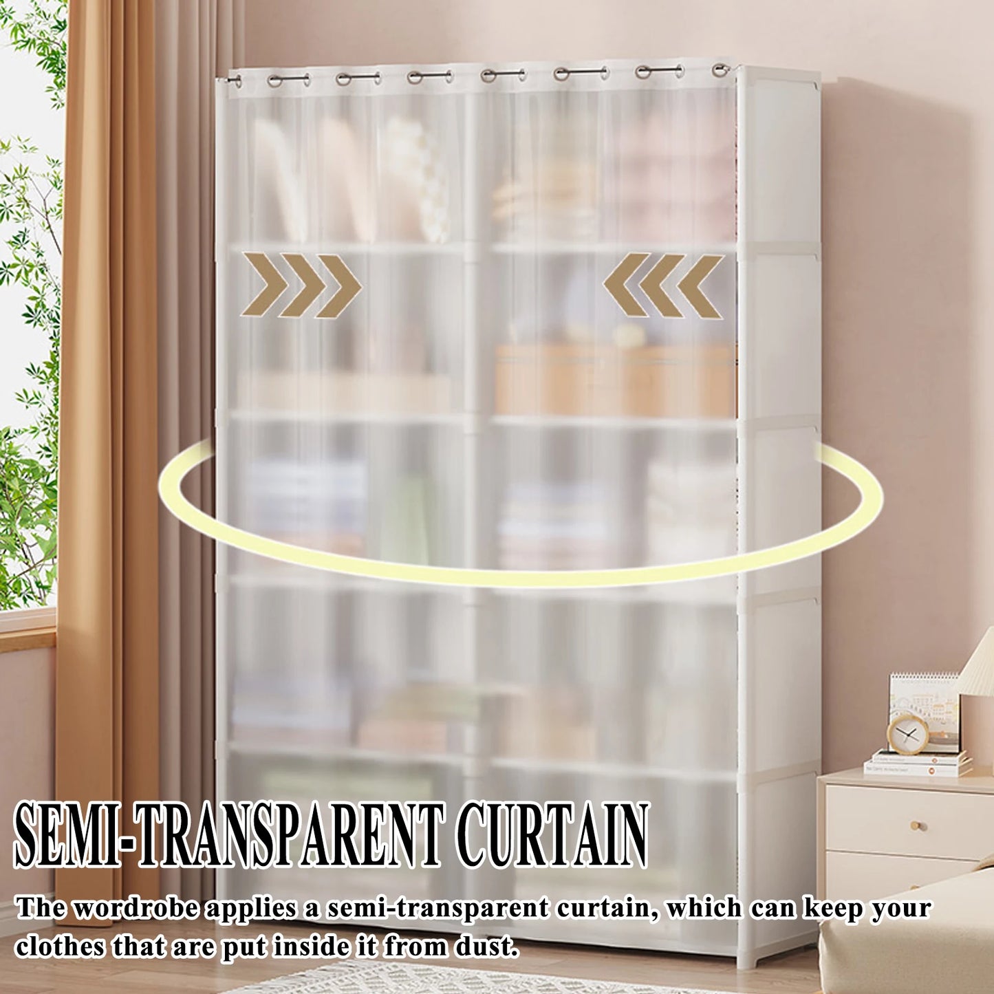 6 Layers Dustproof Simple Wardrobe Organizer