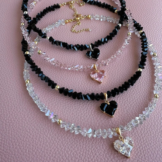 Fashion Vintage Sexy Zircon Heart Pendant Necklace For Women