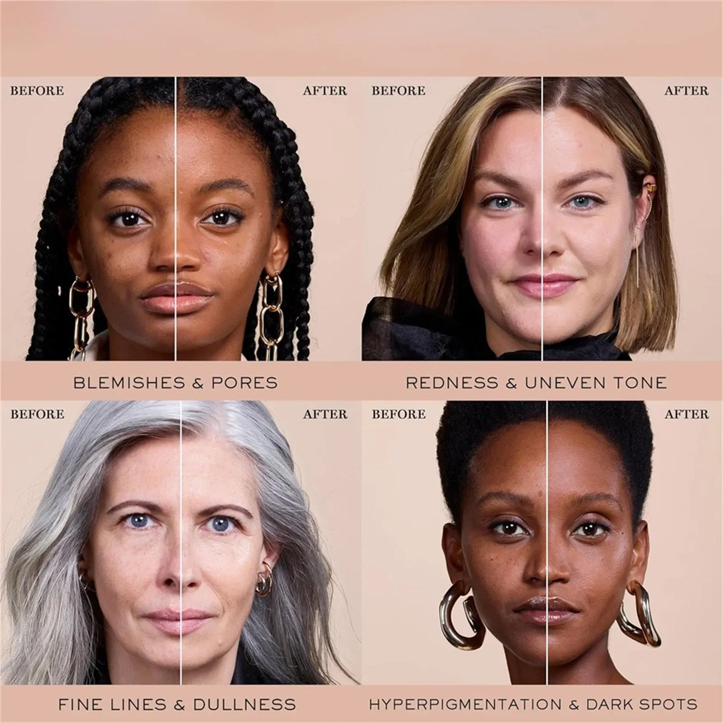 4-in-1 Magic Color Changing Foundation – Hydrating, Long-Lasting & SPF 50 Protection