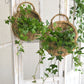 Garden Wall-mounted Flower Pot Handmade Hanging Rustic Flower Pot Basket Wicker Rattan Plant Basket Storage Container