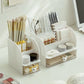 Makeup Organizer with Drawer, Cosmetic Desk Storage Box, Skincare Organizers for Dressing Table, Bathroom Counter Vanity Holder