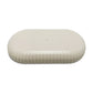 Rubberized Plastic Accessory Tray Ribbed Storage Organizer Bathroom Soap Toothbrush Jewelry Makeup Chic Durable Design