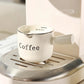 90ML Ceramics Coffee Cup With Handle Household Small Counting Cup Milk Coffe Tea Mug Espresso Cups Coffeeware Teaware