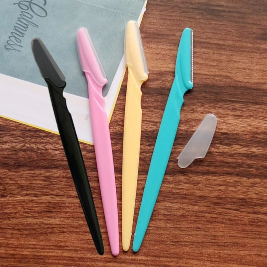 40/30/12/10 Pcs Random Color Set Multipurpose Eyebrow Razor Tools And Facial Razor With Precision Cover,Safety