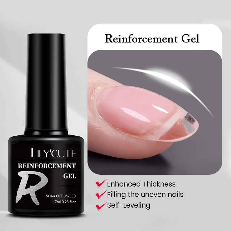LILYCUTE 7ml Peel-Off Base Gel Nail Polish – Clear UV Gel