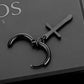 1 Pairs Punk Stainless Steel Stud Earrings Black Earrings Set For Men Women Vintage Hip Hop Piercing Ear Jewelry Accessories