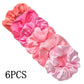 6pcs/lot Hair Scrunchies Bands Scrunchy Ties Ropes Ponytail Holder for Women or Girls Accessories Satin Headwear Solid 100 Color