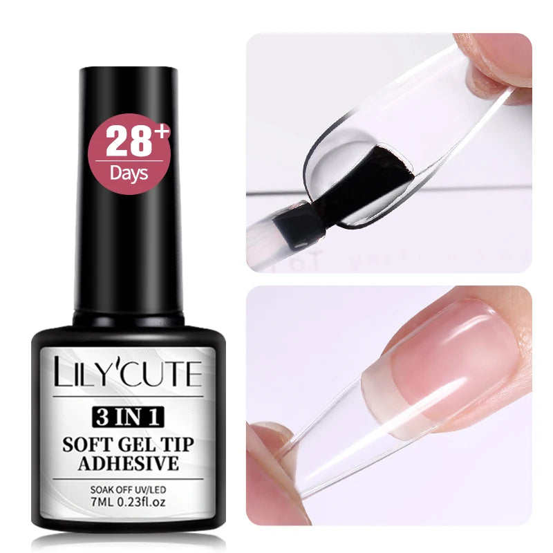 LILYCUTE 7ml Peel-Off Base Gel Nail Polish – Clear UV Gel