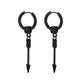 1 Pairs Punk Stainless Steel Stud Earrings Black Earrings Set For Men Women Vintage Hip Hop Piercing Ear Jewelry Accessories