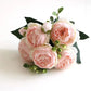 1 Bundle Artificial Roses Flowers Silk Peony Bouquet Home Decoration Accessorie Wedding Party Scrapbook Fake Plants Diy Pompons