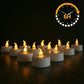 Flameless Flickering LED Tea Lights with Timer 6 Hours On & 18 Hours Off in 24Hours Cycle Automatically LED Votive Candles Light