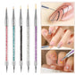 5PCS Nail Art Brush & Dotting Tool Set – Striping, Liner & Rhinestone Picker