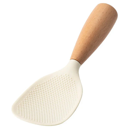 1Pcs Silicone Non-Stick Cooking High-Temperature-Resistant Spoon Anti-Scalding Pot Rice Durable Kitchen Gadgets