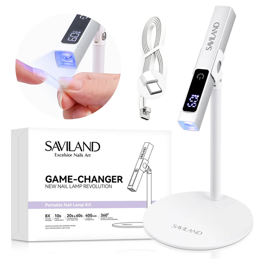 SAVILAND Rechargeable UV LED Nail Lamp – Portable Mini Gel Dryer