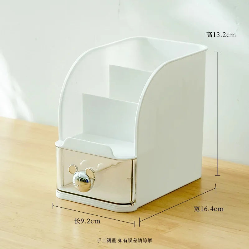 Makeup Organizer with Drawer, Cosmetic Desk Storage Box, Skincare Organizers for Dressing Table, Bathroom Counter Vanity Holder