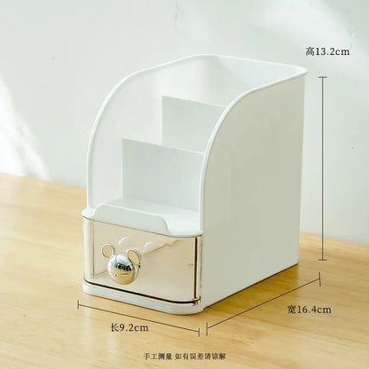 Makeup Organizer with Drawer, Cosmetic Desk Storage Box, Skincare Organizers for Dressing Table, Bathroom Counter Vanity Holder