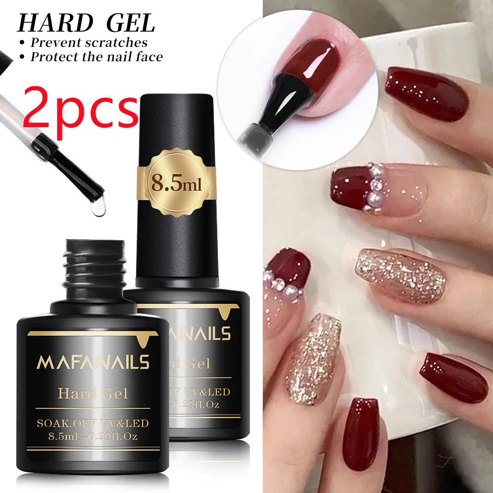 2PCS 8.5ml Base & Top Coat Gel Nail Polish Set