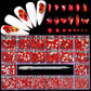 21-Grid Nail Art Rhinestone Set – Multi-Style Flat Bottom Glass Diamonds