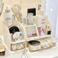 Makeup Organizer with Drawer, Cosmetic Desk Storage Box, Skincare Organizers for Dressing Table, Bathroom Counter Vanity Holder