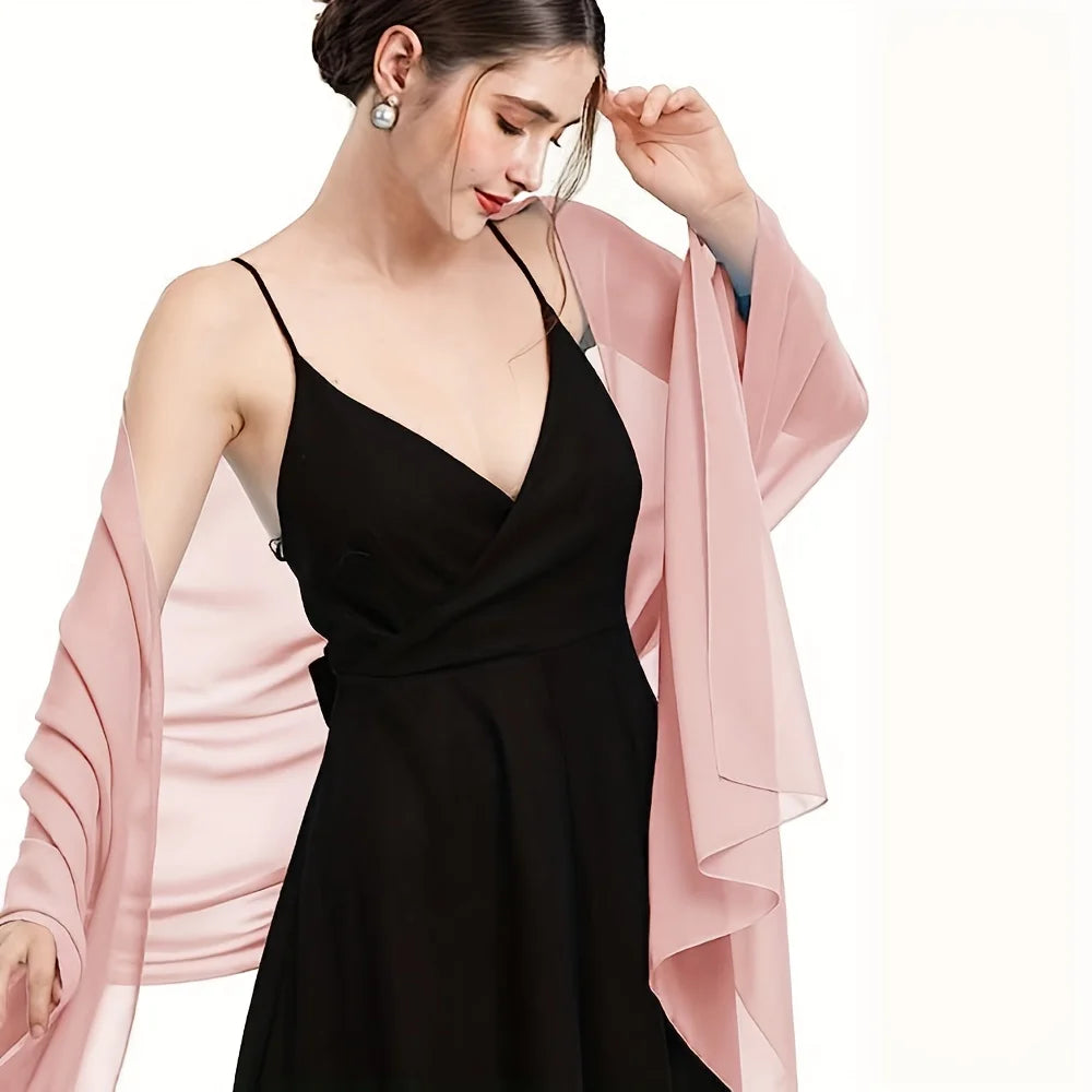 Elegant Bubble Chiffon Shawl Hijab Women Lightweight Shawl and Wrap Female Foulard Perfect for Casual Outings and Evening Events