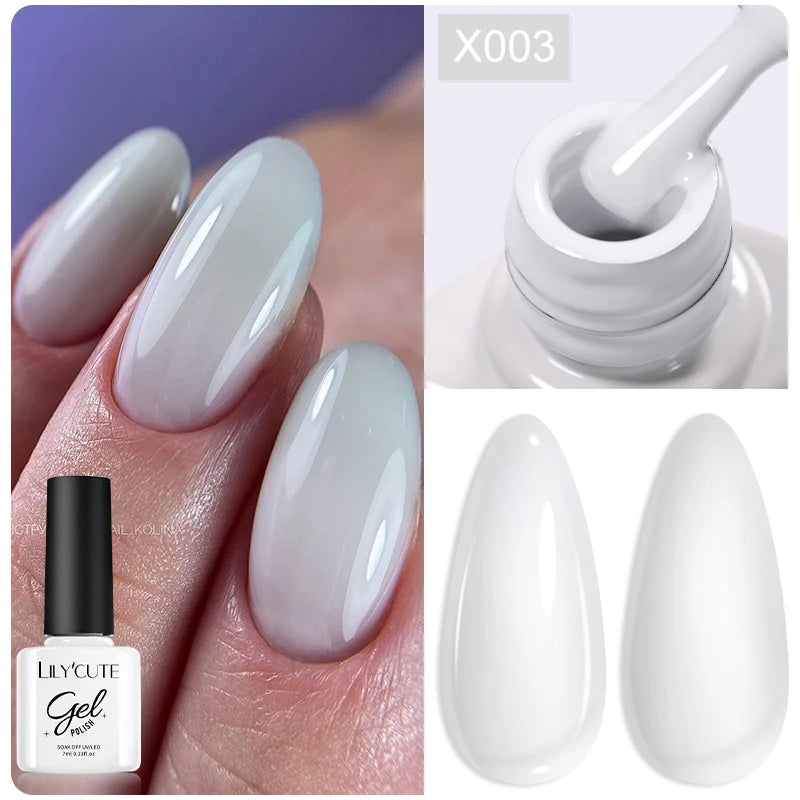 LILYCUTE 7ml Peel-Off Base Gel Nail Polish – Clear UV Gel